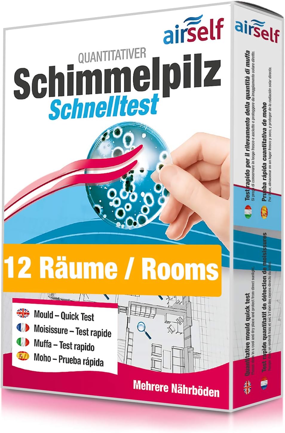 Schimmeltest (Schimmel-Schnelltest) für bis zu 12 Räume